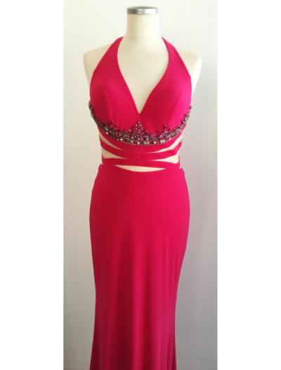 Hot Pink Stretch with Open Bandage Waistband