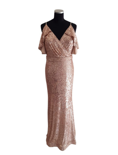 Rose Gold Beaded Off Shoulder