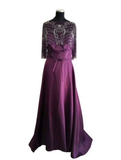 Purple with Beaded Shawl