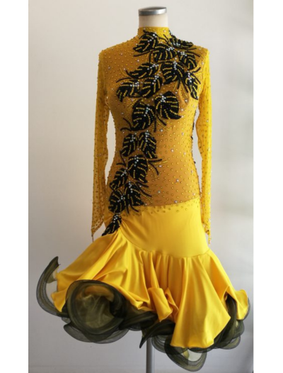 Longsleeve Bodice Covered in Crystal Rhinestones