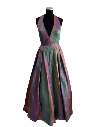 Silver Rainbow Shimmer Ballgown