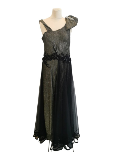 Black and Gold Shimmer Pants Suit