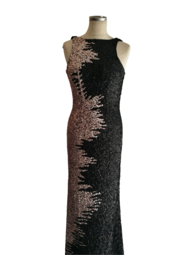 Black with Rose Gold Beaded