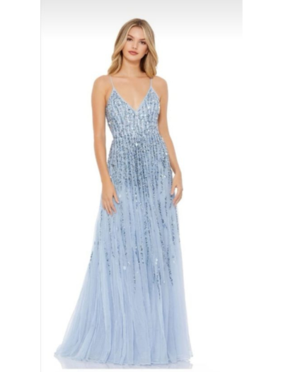 Blue Fusion Beaded A Line