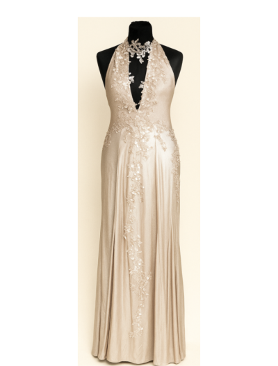 Gold Halter Beaded Detail