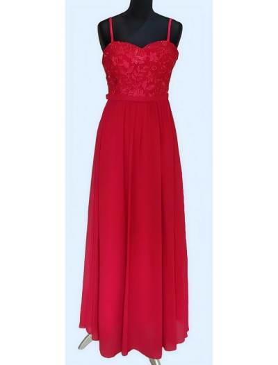 Red Floral Pattern Wide Strap Shoulder