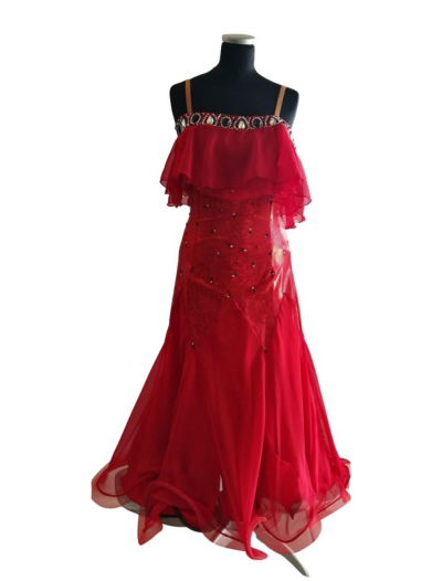 Off Shoulder Layered Chiffon Ballroom