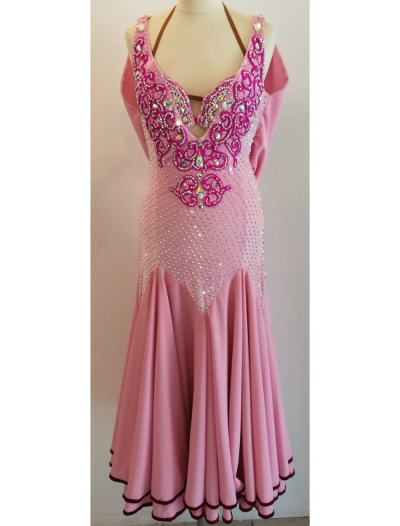Deep V Halter Neck Beaded Ballroom